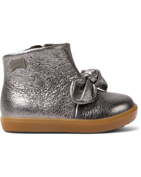 Bottines en Cuir Pursuit argentés