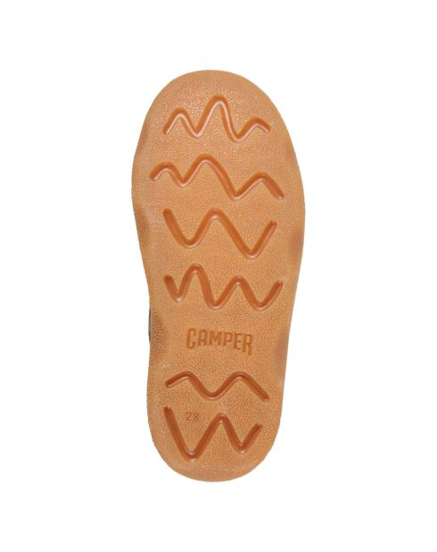 Bottines fourrées en Velours de Cuir Kido vert foncé