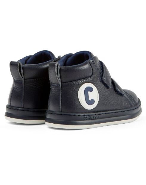 Baskets en Cuir Runner marine