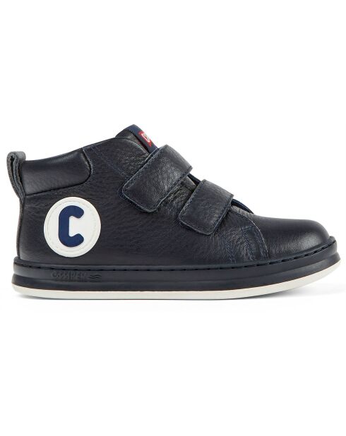 Baskets en Cuir Runner marine