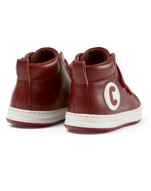 Baskets en Cuir Runner bordeaux