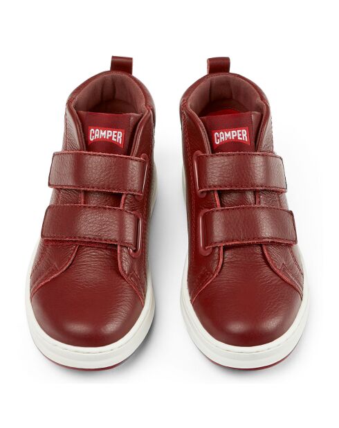 Baskets en Cuir Runner bordeaux