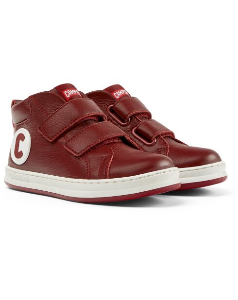 Baskets en Cuir Runner bordeaux