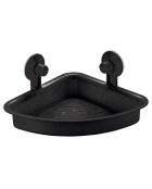 Tablette de douche d'angle noire - 21.2x12x21.2 cm