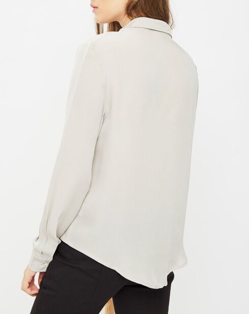 Chemise 100% Soie Roberta beige