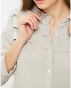 Chemise 100% Soie Roberta beige
