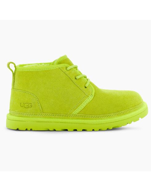 Chaussures fourrées Laine en Velours de Cuir Neumel jaune/vert fluo