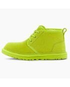 Chaussures fourrées Laine en Velours de Cuir Neumel jaune/vert fluo