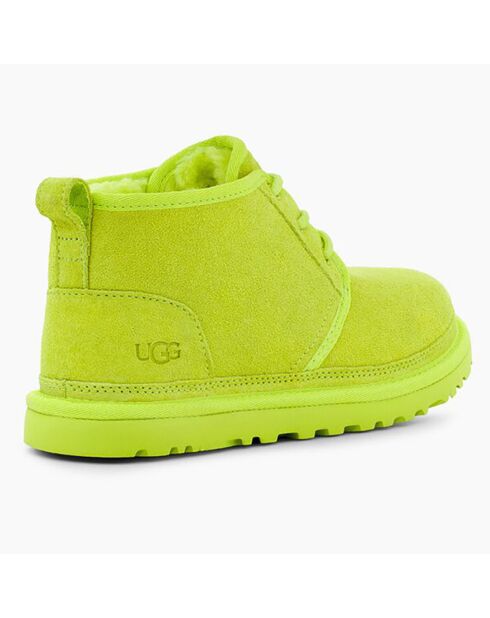 Chaussures fourrées Laine en Velours de Cuir Neumel jaune/vert fluo