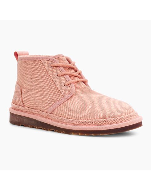 Chaussures fourrées Neumel en Toile de chanvre corail