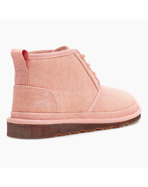 Chaussures fourrées Neumel en Toile de chanvre corail