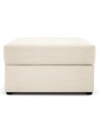 Pouf Quince Velours côtelé beige clair - 64x64x37 cm