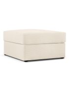 Pouf Quince Velours côtelé beige clair - 64x64x37 cm