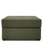 Pouf Quince Velours côtelé vert - 64x64x37 cm
