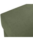 Pouf Quince Velours côtelé vert - 64x64x37 cm
