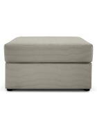 Pouf Quince Velours côtelé gris clair - 64x64x37 cm