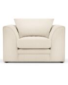 Fauteuil Quince Velours côtelé beige clair - 97x92x80 cm