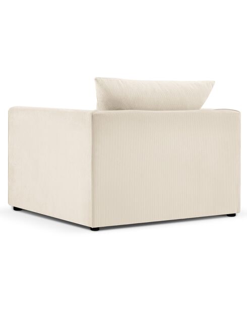 Fauteuil Quince Velours côtelé beige clair - 97x92x80 cm