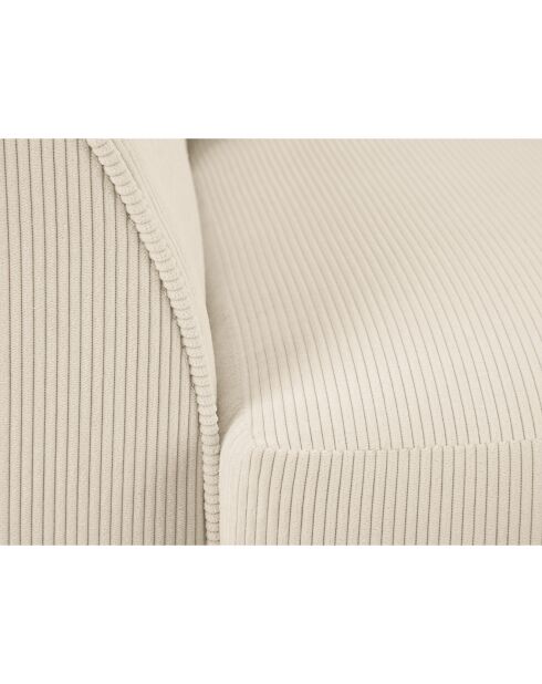 Fauteuil Quince Velours côtelé beige clair - 97x92x80 cm