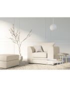 Fauteuil Quince Velours côtelé beige clair - 97x92x80 cm