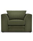 Fauteuil Quince Velours côtelé vert - 97x92x80 cm