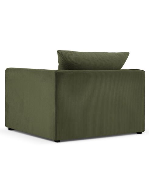 Fauteuil Quince Velours côtelé vert - 97x92x80 cm