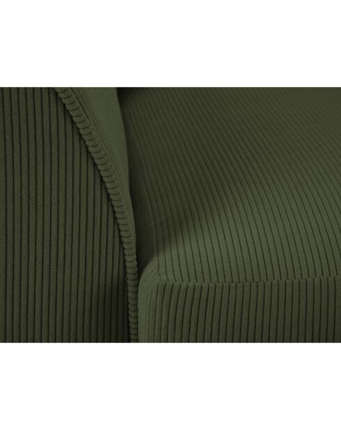 Fauteuil Quince Velours côtelé vert - 97x92x80 cm