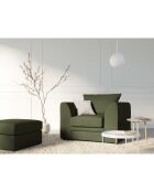 Fauteuil Quince Velours côtelé vert - 97x92x80 cm