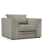 Fauteuil Quince Velours côtelé gris clair - 97x92x80 cm