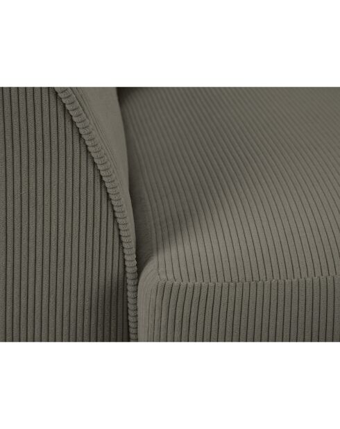 Fauteuil Quince Velours côtelé gris clair - 97x92x80 cm