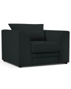 Fauteuil Quince Velours côtelé noir - 97x92x80 cm