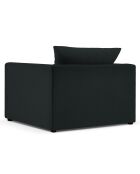 Fauteuil Quince Velours côtelé noir - 97x92x80 cm