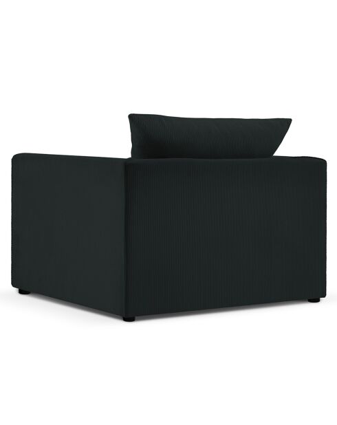 Fauteuil Quince Velours côtelé noir - 97x92x80 cm