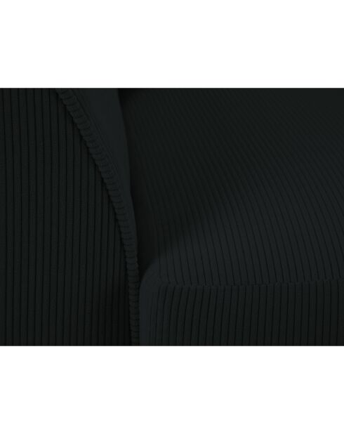 Fauteuil Quince Velours côtelé noir - 97x92x80 cm