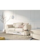 Canapé Quince Velours côtelé 2 Places beige clair - 150x92x80 cm