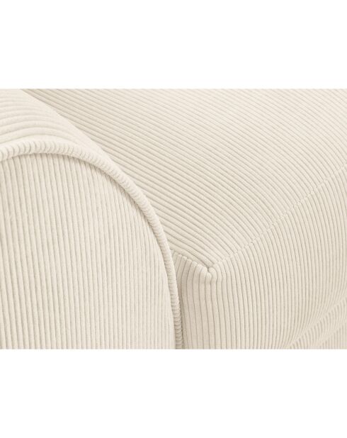 Canapé Quince Velours côtelé 2 Places beige clair - 150x92x80 cm