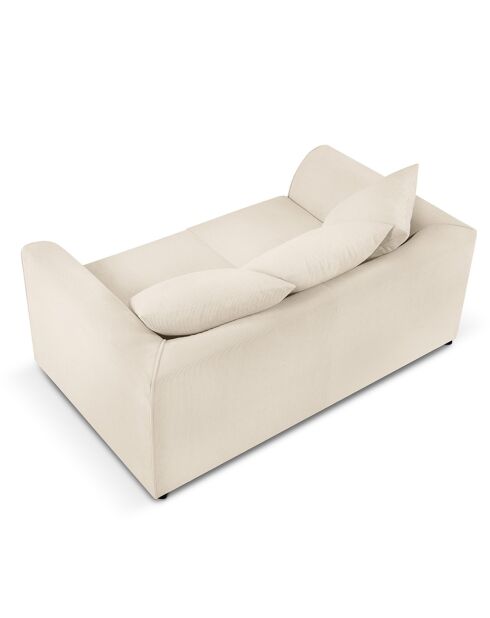 Canapé Quince Velours côtelé 2 Places beige clair - 150x92x80 cm