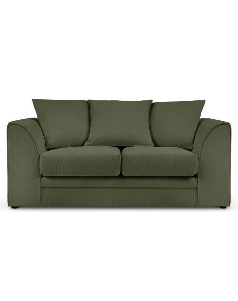 Canapé Quince Velours côtelé 2 Places vert - 150x92x80 cm