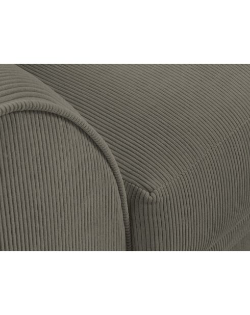 Canapé Quince Velours côtelé 2 Places gris clair - 150x92x80 cm