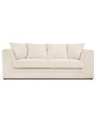 Canapé Quince Velours côtelé 3 Places beige clair - 182x92x80 cm