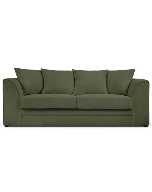 Canapé Quince Velours côtelé 3 Places vert - 182x92x80 cm