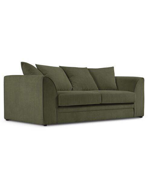 Canapé Quince Velours côtelé 3 Places vert - 182x92x80 cm