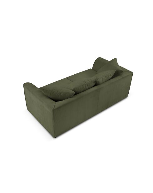 Canapé Quince Velours côtelé 3 Places vert - 182x92x80 cm