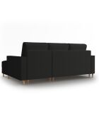 Canapé d'angle Droit Convertible avec Coffre Cartadera bouclé 4 Places noir - 225x147x90 cm