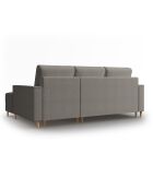 Canapé d'angle Droit Convertible avec Coffre Cartadera bouclé 4 Places gris - 225x147x90 cm