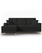 Canapé d'angle Gauche Convertible avec Coffre Cartadera bouclé 4 Places noir - 225x147x90 cm