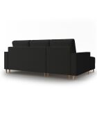 Canapé d'angle Gauche Convertible avec Coffre Cartadera bouclé 4 Places noir - 225x147x90 cm