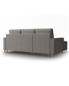 Canapé d'angle Gauche Convertible avec Coffre Cartadera bouclé 4 Places gris - 225x147x90 cm