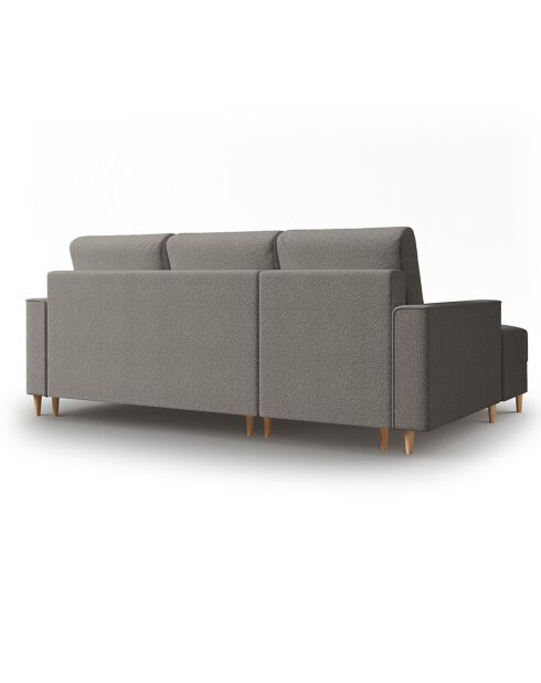 Canapé d'angle Gauche Convertible avec Coffre Cartadera bouclé 4 Places gris - 225x147x90 cm