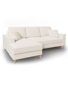 Canapé d'angle Gauche Convertible avec Coffre Cartadera bouclé 4 Places beige - 225x147x90 cm